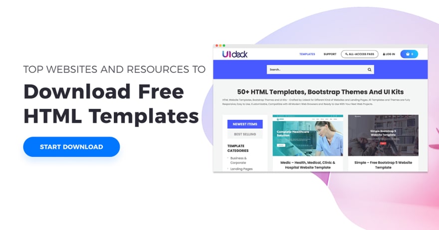 Detail Bootstrap Template Free Simple Nomer 57