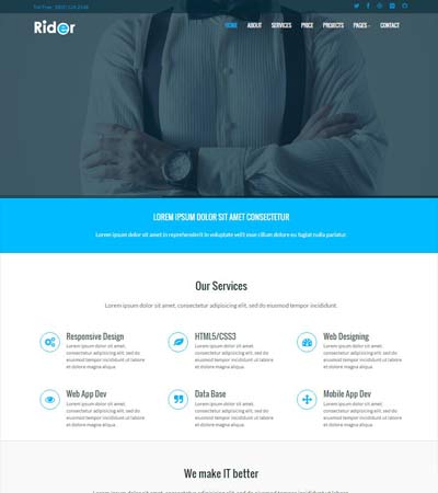Detail Bootstrap Template Free Simple Nomer 8