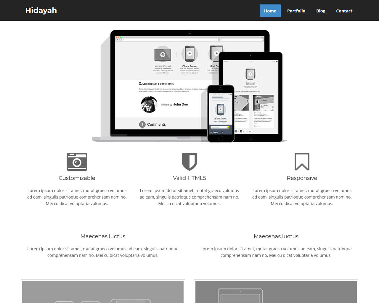 Detail Bootstrap Template Free Simple Nomer 9