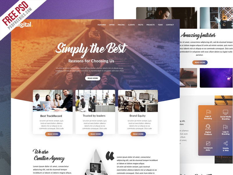 Detail Bootstrap Template Photoshop Nomer 40