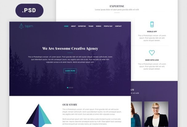 Detail Bootstrap Template Photoshop Nomer 7