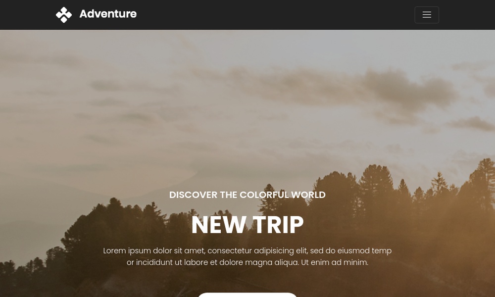 Detail Bootstrap Travel Template Free Nomer 29