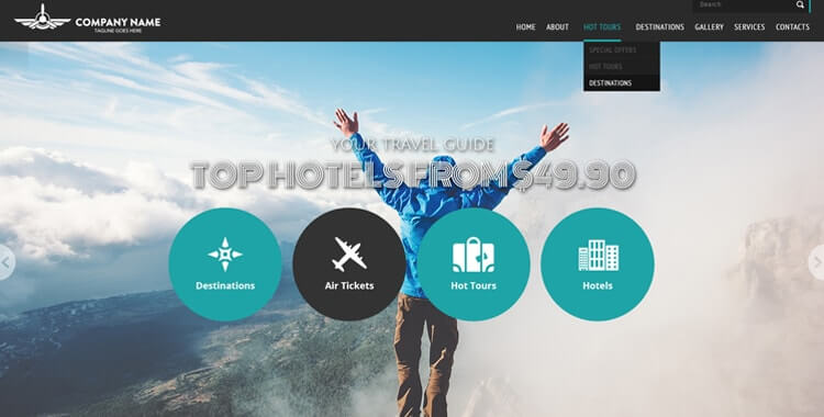 Detail Bootstrap Travel Template Free Nomer 6