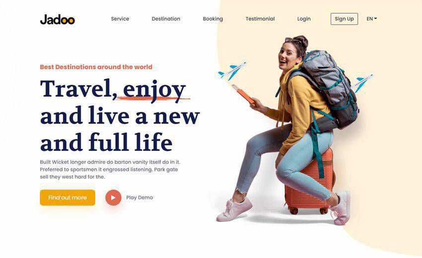 Detail Bootstrap Travel Template Free Nomer 50