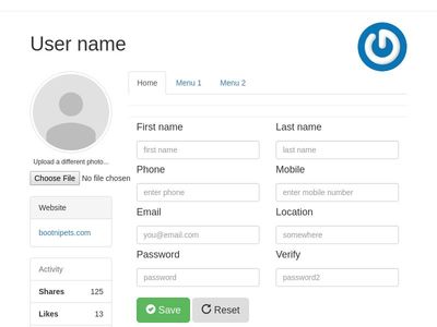 Detail Bootstrap User Profile Template Free Download Nomer 2