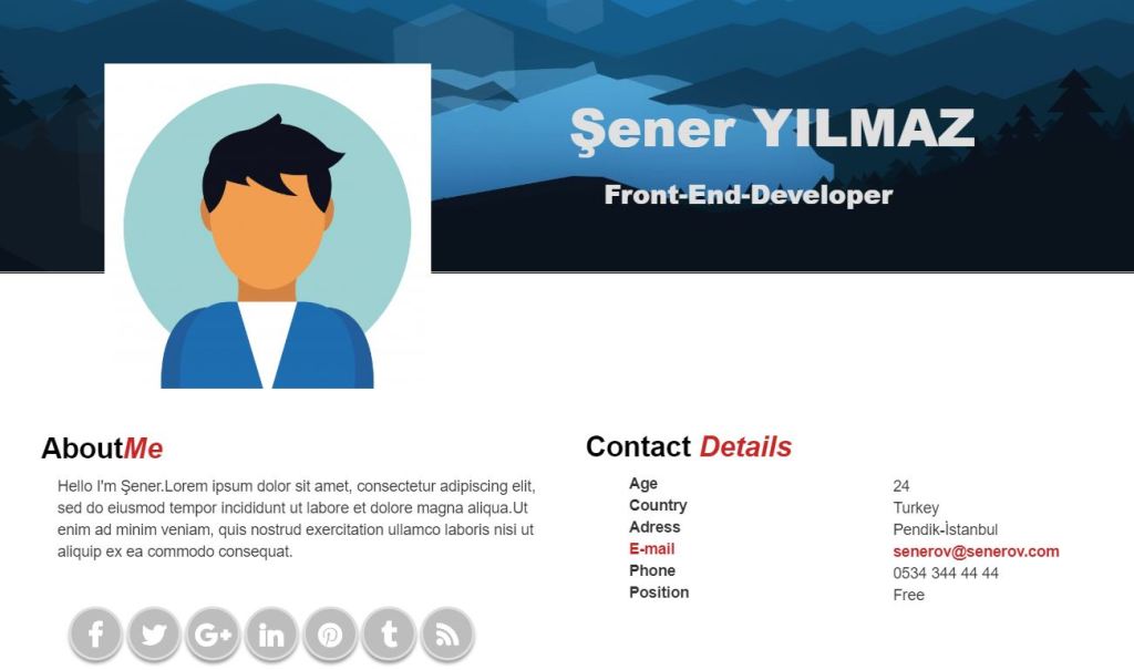 Detail Bootstrap User Profile Template Free Download Nomer 11