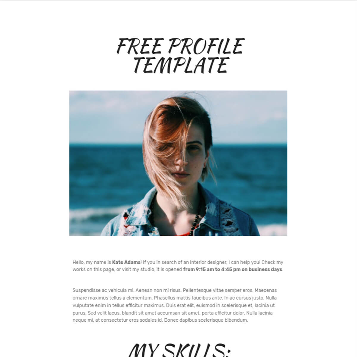 Detail Bootstrap User Profile Template Free Download Nomer 25