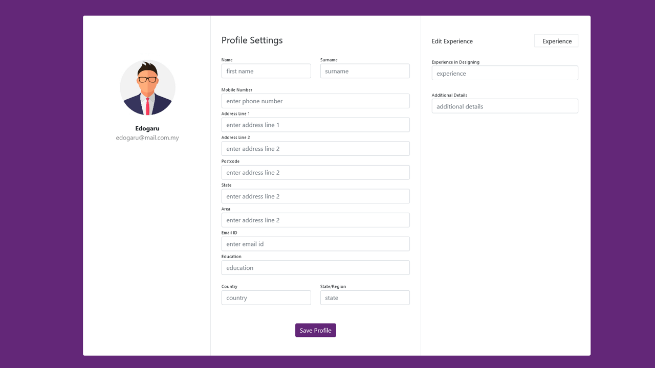 Detail Bootstrap User Profile Template Free Download Nomer 5