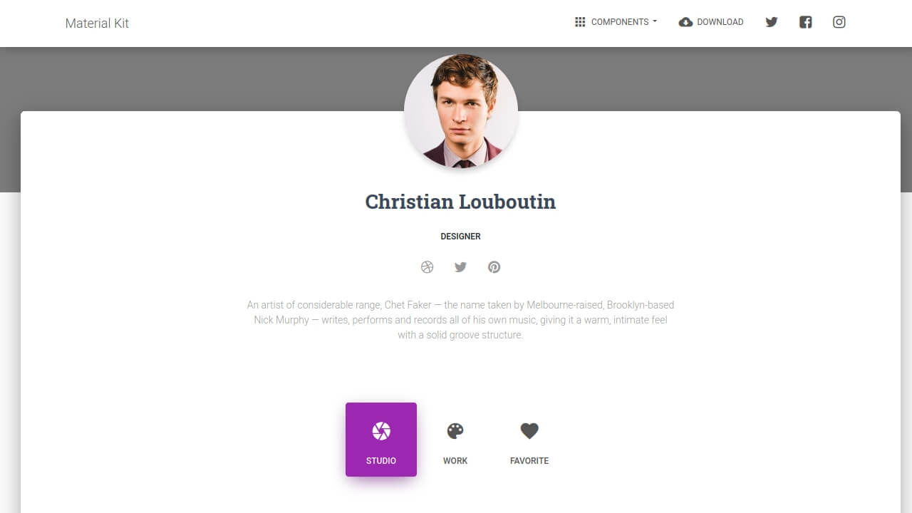 Detail Bootstrap User Profile Template Free Download Nomer 10