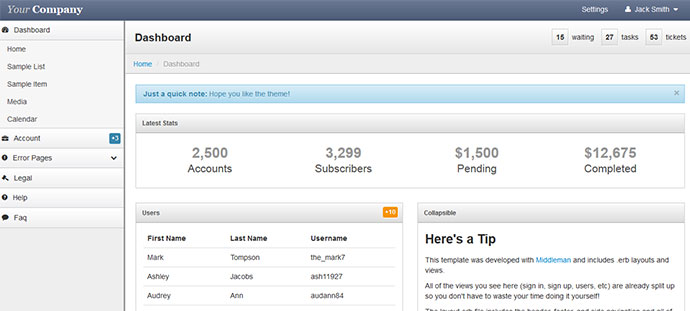 Detail Bootstrap Web Application Template Nomer 41