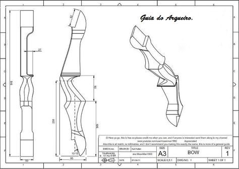 Detail Bow Riser Template Nomer 11
