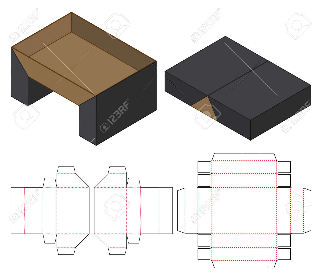 Detail Box Die Cut Template Nomer 42