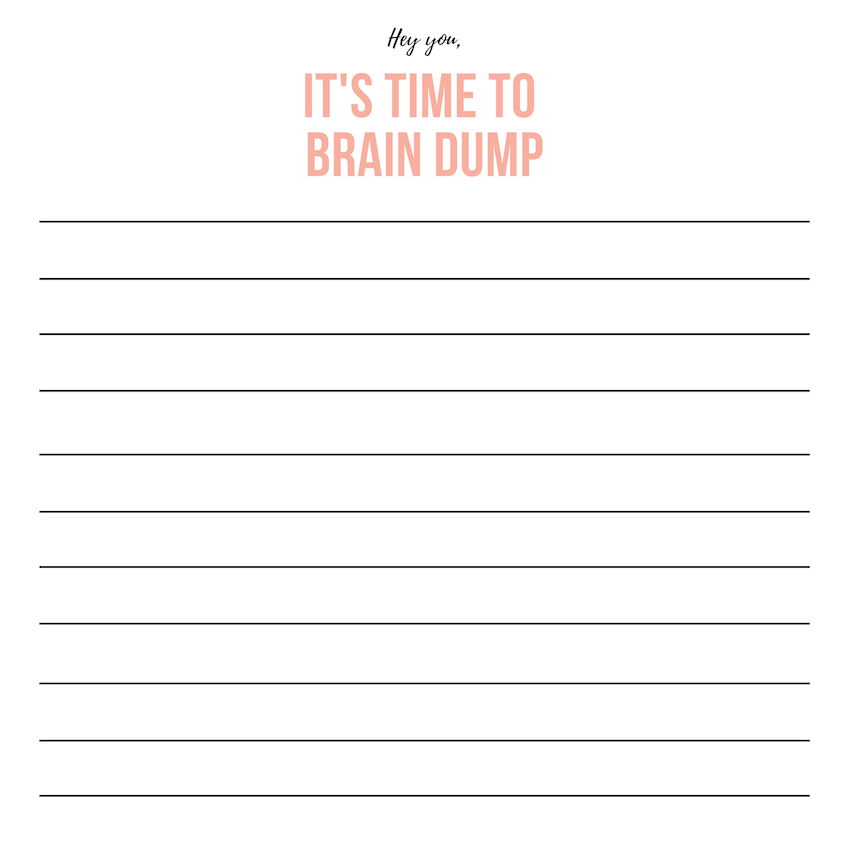 Detail Brain Dump Template Nomer 15