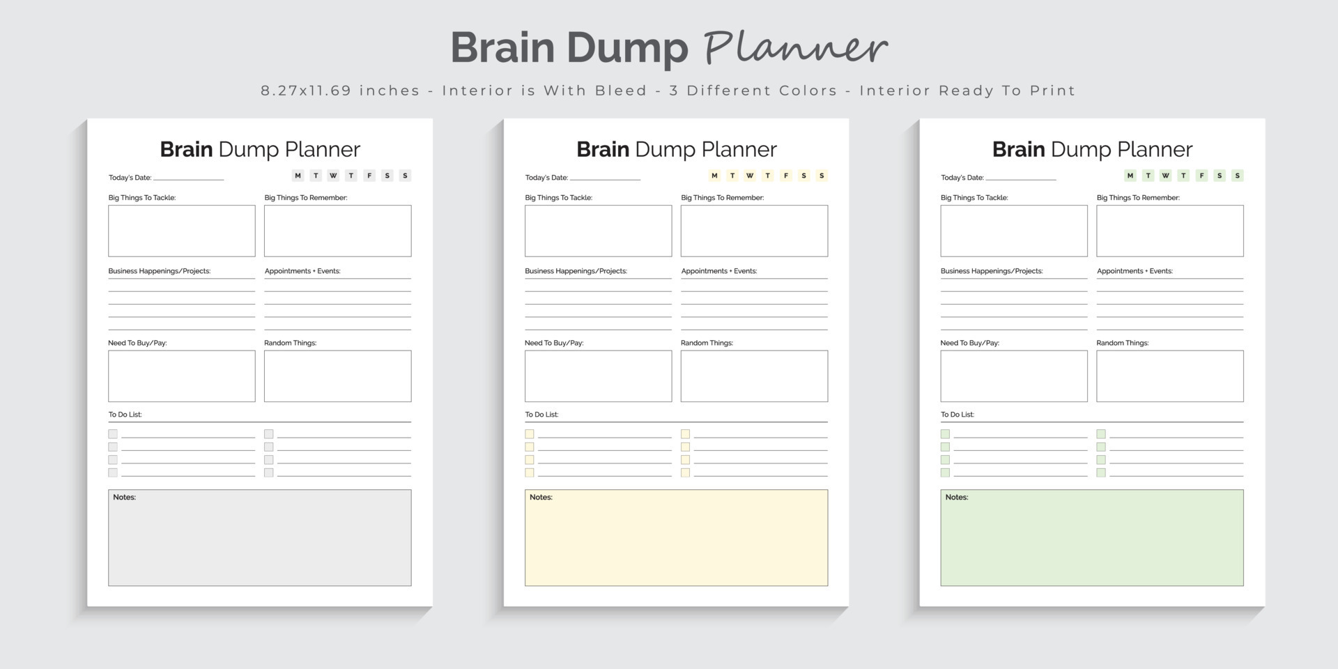 Detail Brain Dump Template Nomer 30