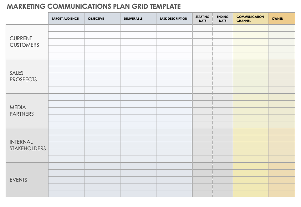 Brand Communication Plan Template - KibrisPDR