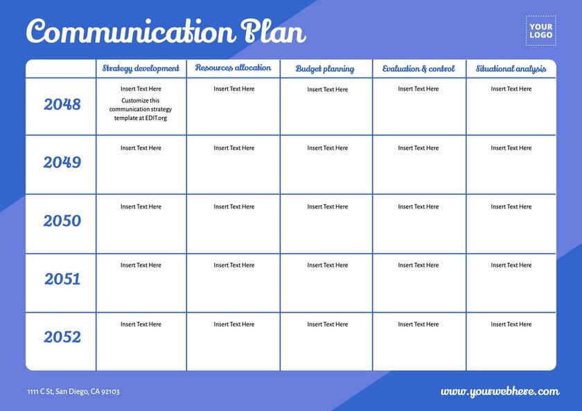 Detail Brand Communication Plan Template Nomer 21