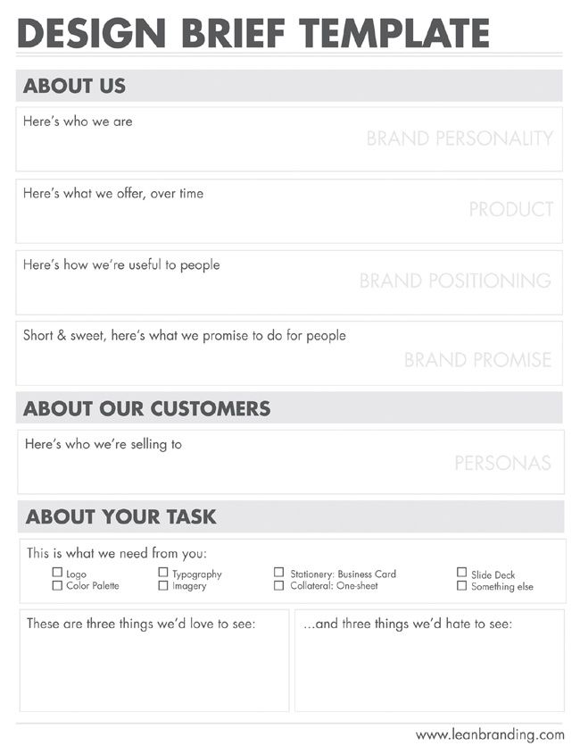 Detail Brand Design Brief Template Nomer 2