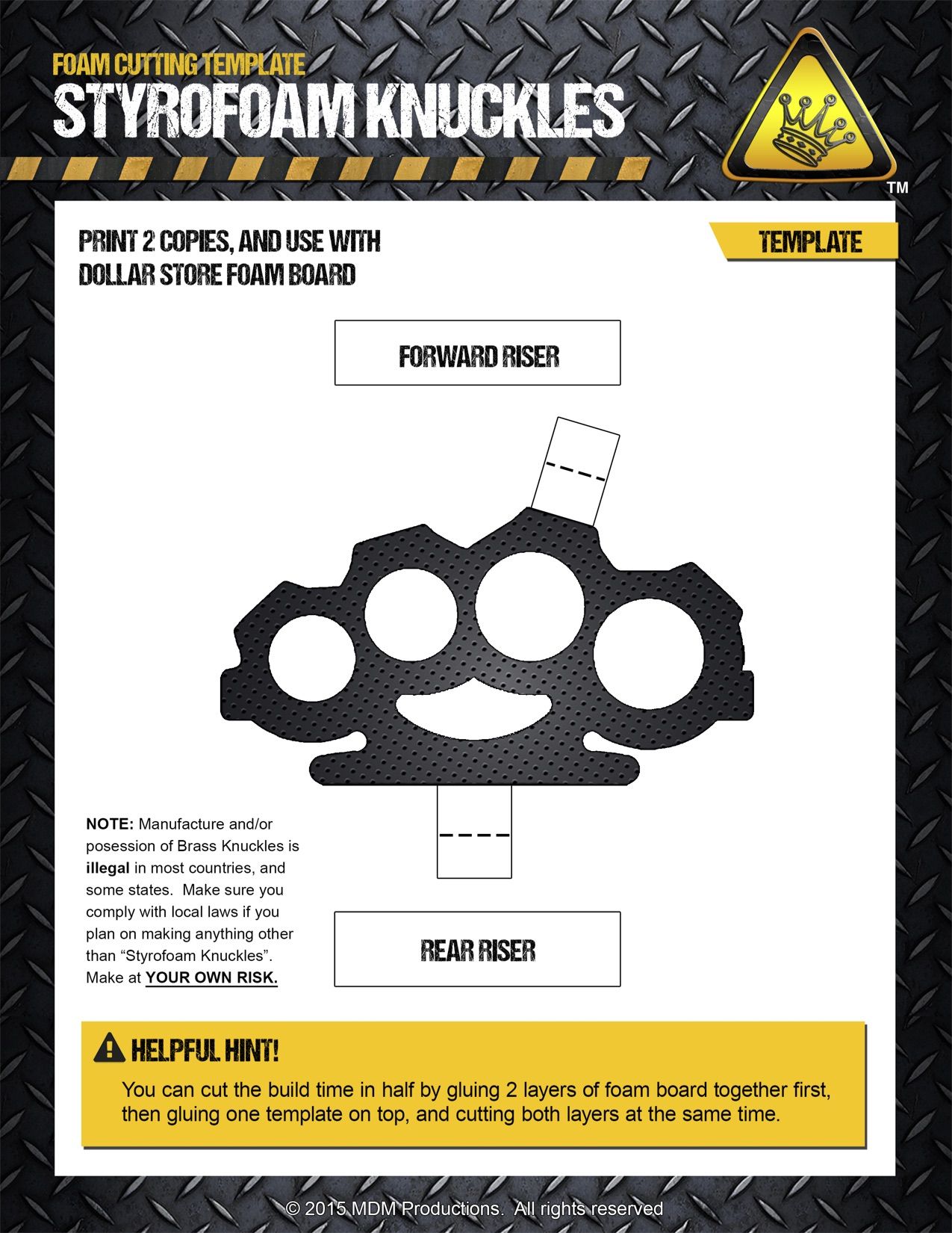 Detail Brass Knuckles Template Nomer 2