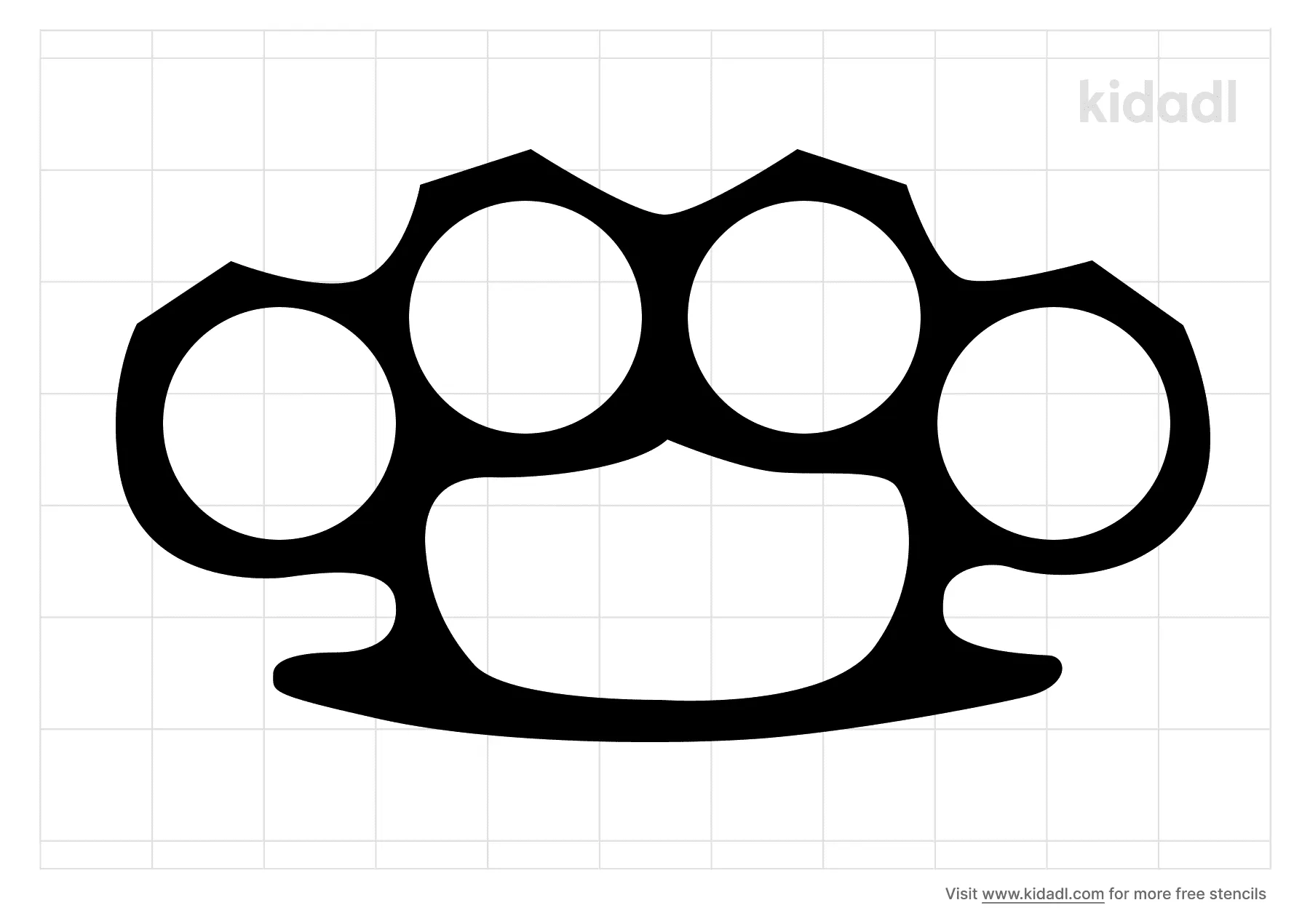 Detail Brass Knuckles Template Nomer 7