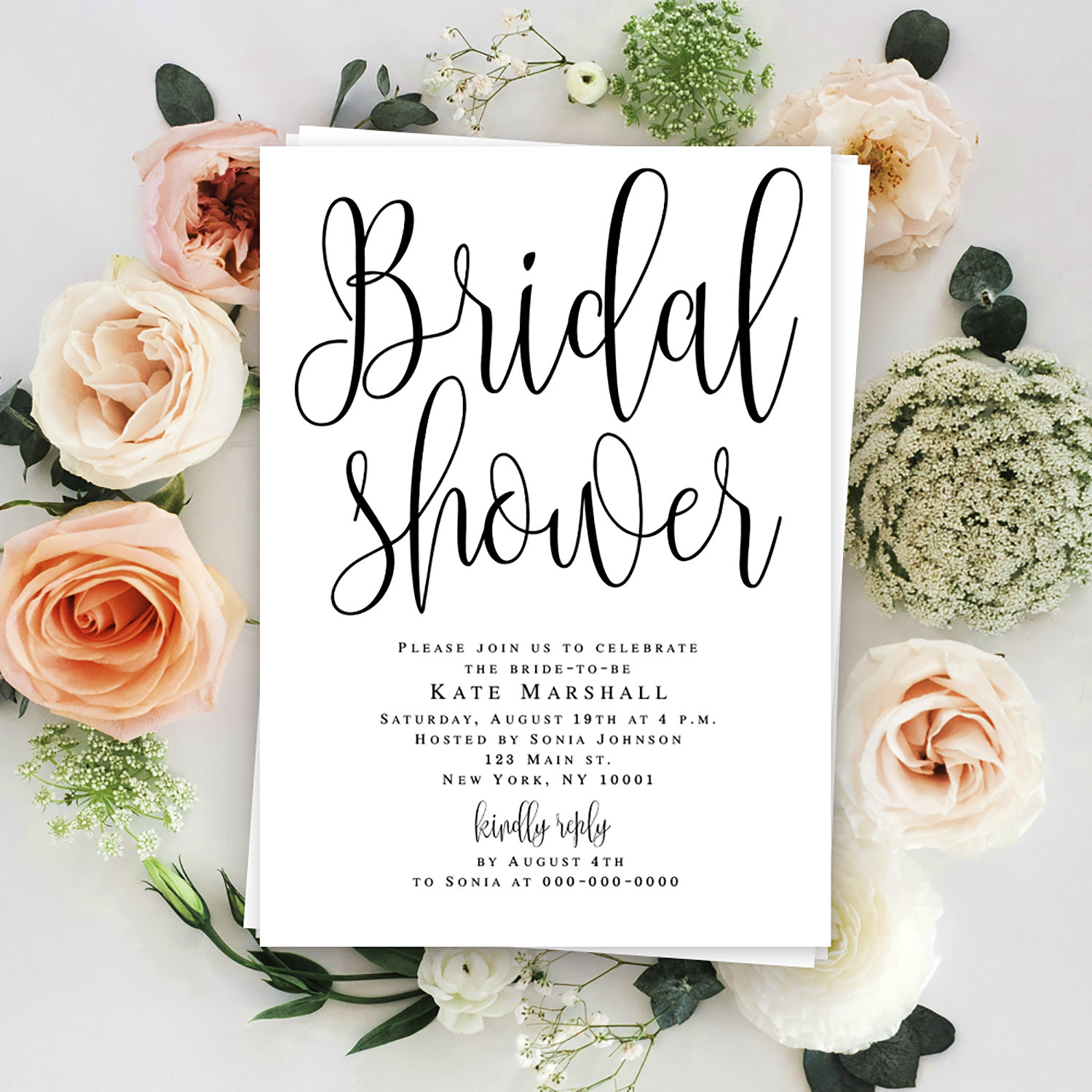 Bridal Shower Template Download - KibrisPDR