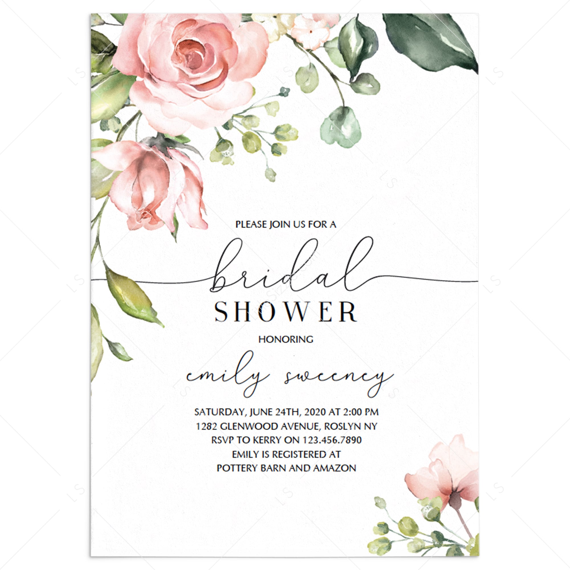 Detail Bridal Shower Template Download Nomer 2