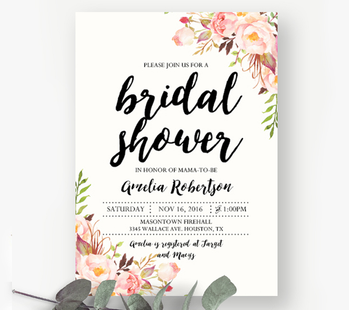 Detail Bridal Shower Template Download Nomer 10