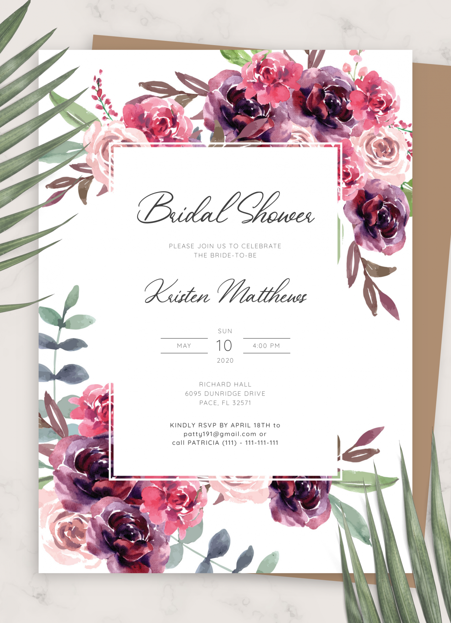 Detail Bridal Shower Template Download Nomer 3