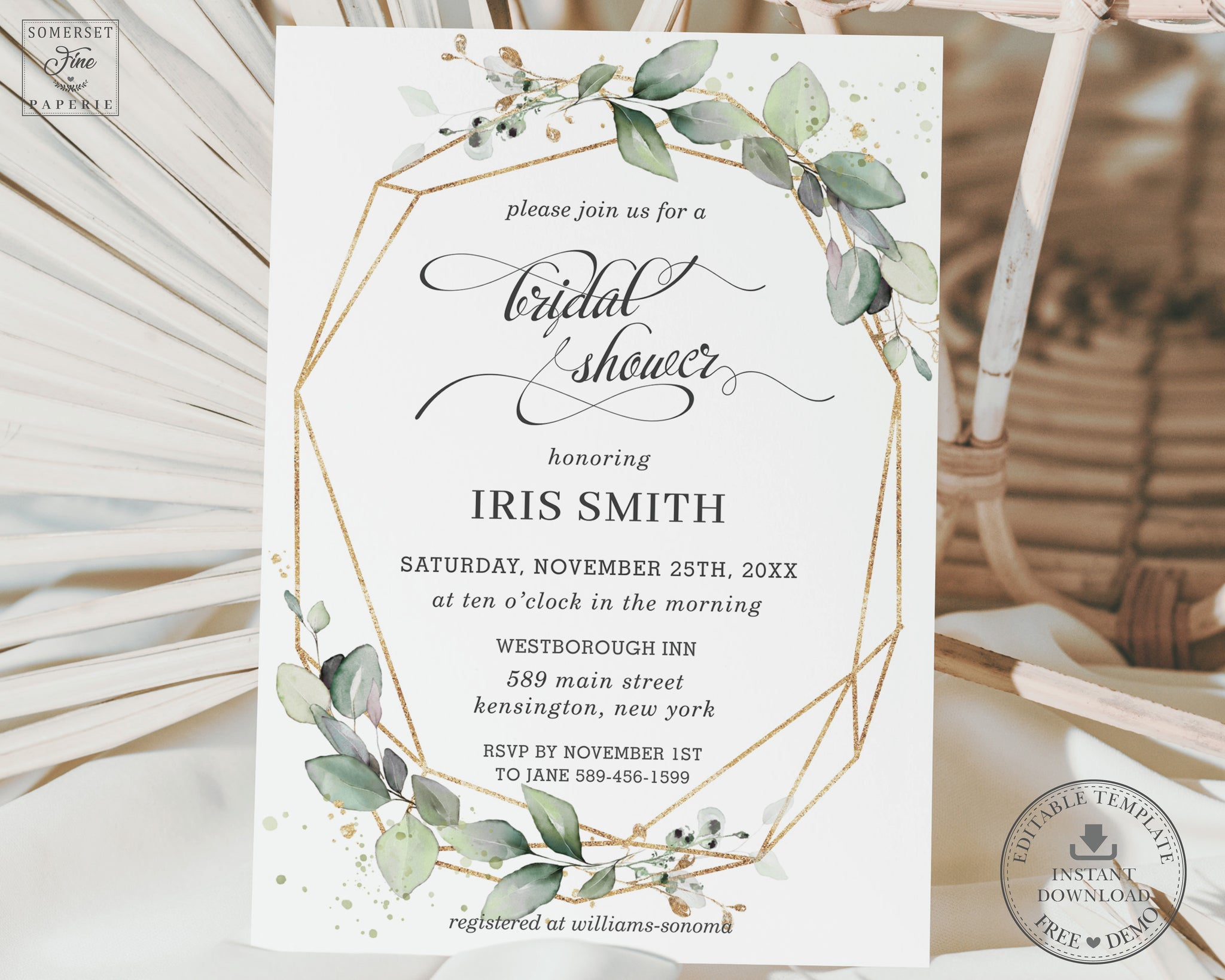 Detail Bridal Shower Template Download Nomer 41