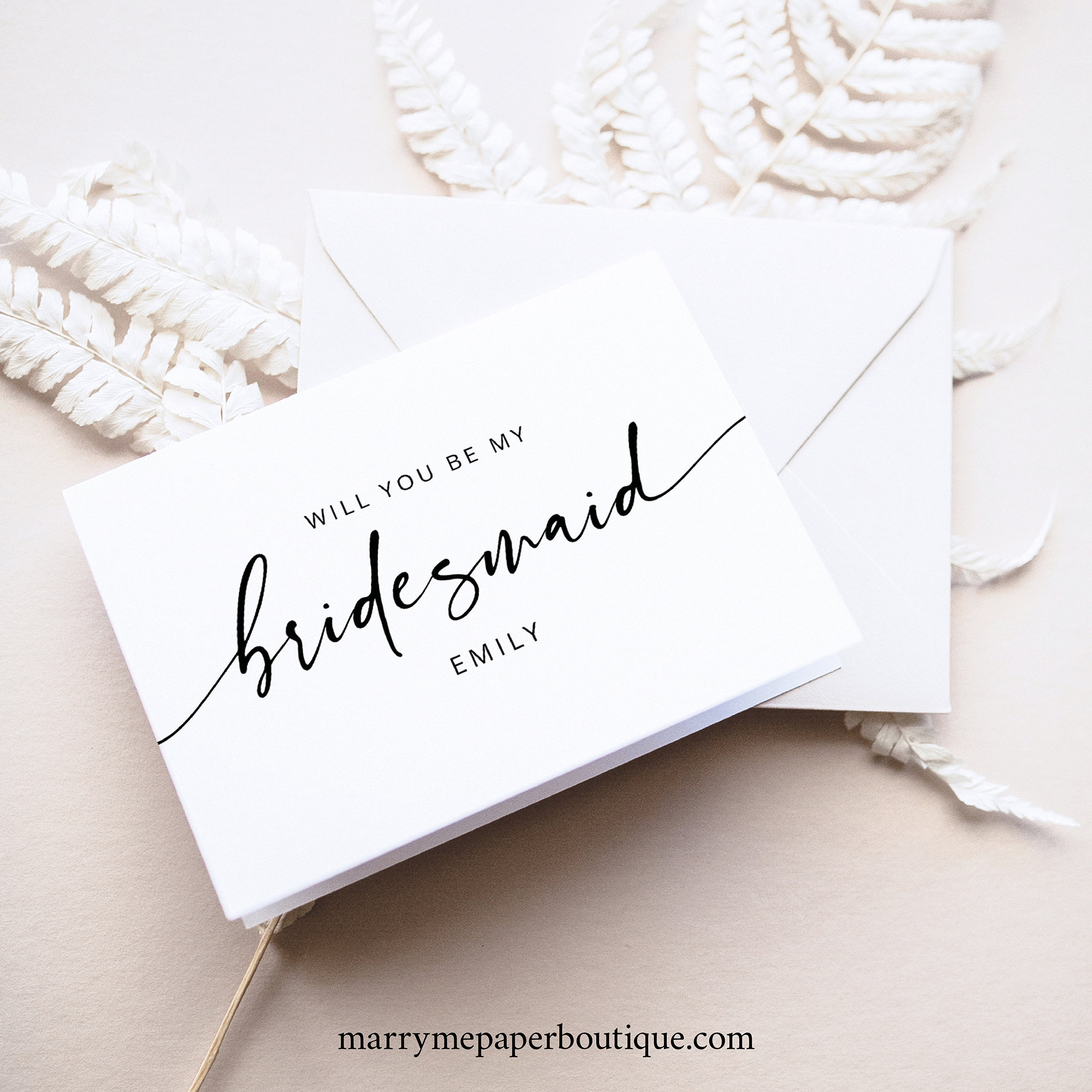 Bridesmaid Card Template - KibrisPDR