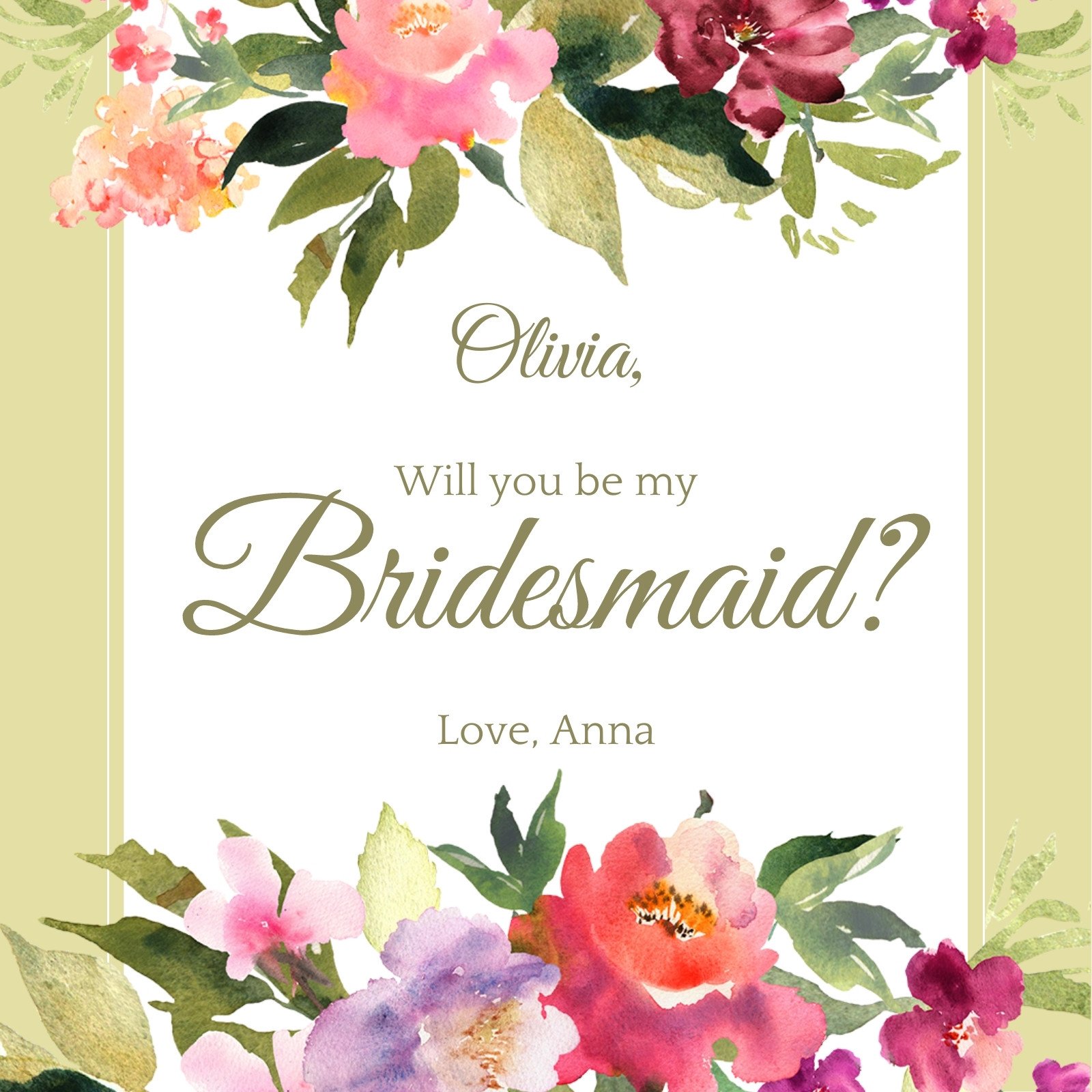 Detail Bridesmaid Card Template Nomer 21