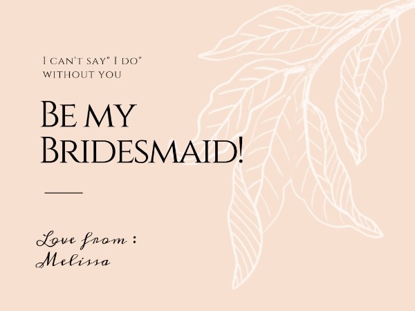 Detail Bridesmaid Card Template Nomer 3