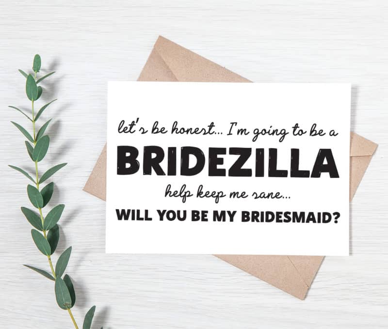 Detail Bridesmaid Card Template Nomer 48