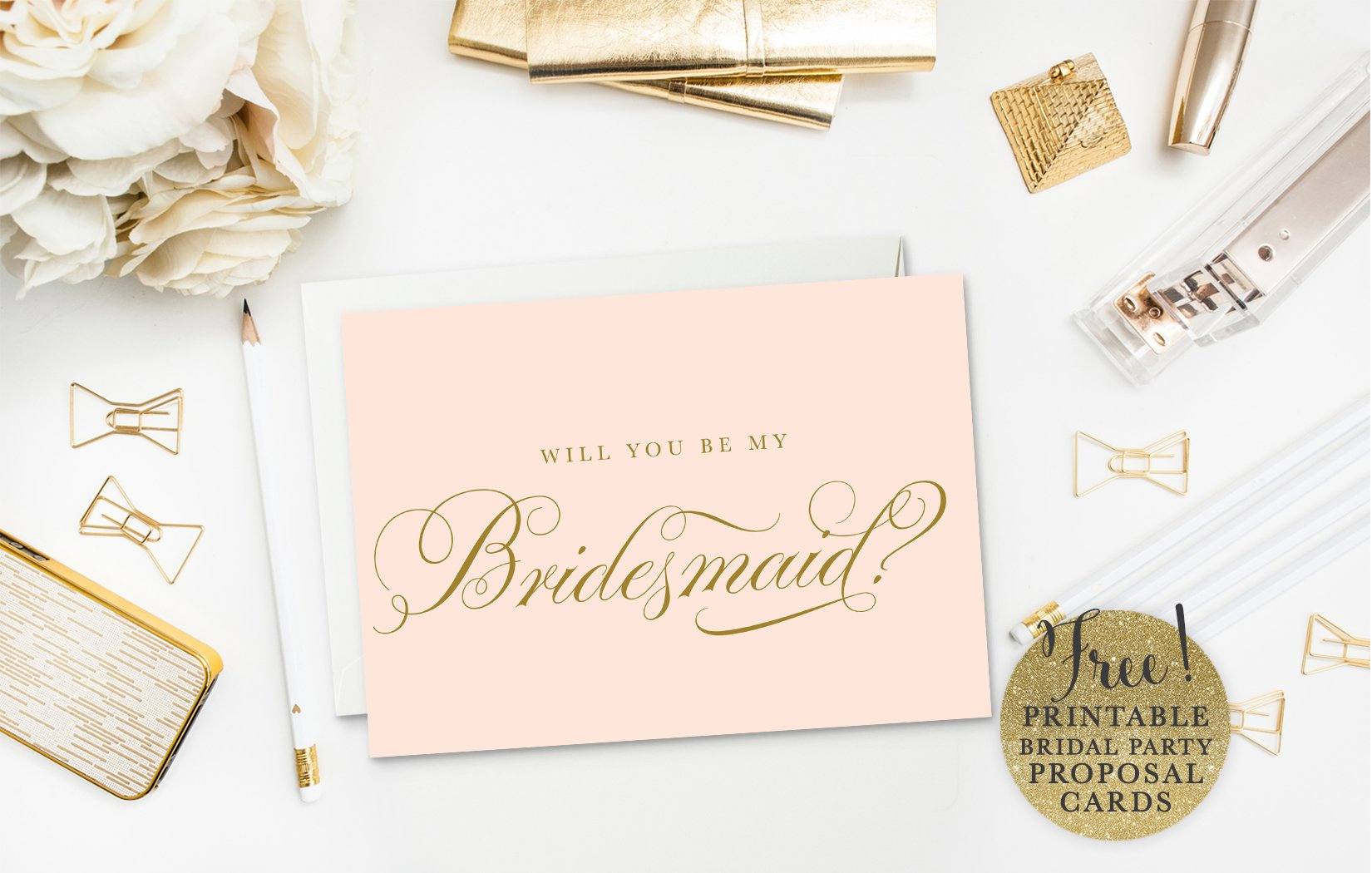 Detail Bridesmaid Card Template Nomer 8