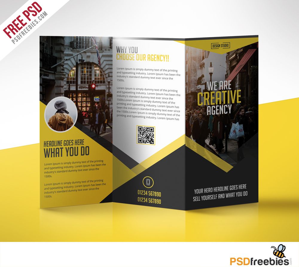 Detail Brochure Template Psd Tri Fold Nomer 11