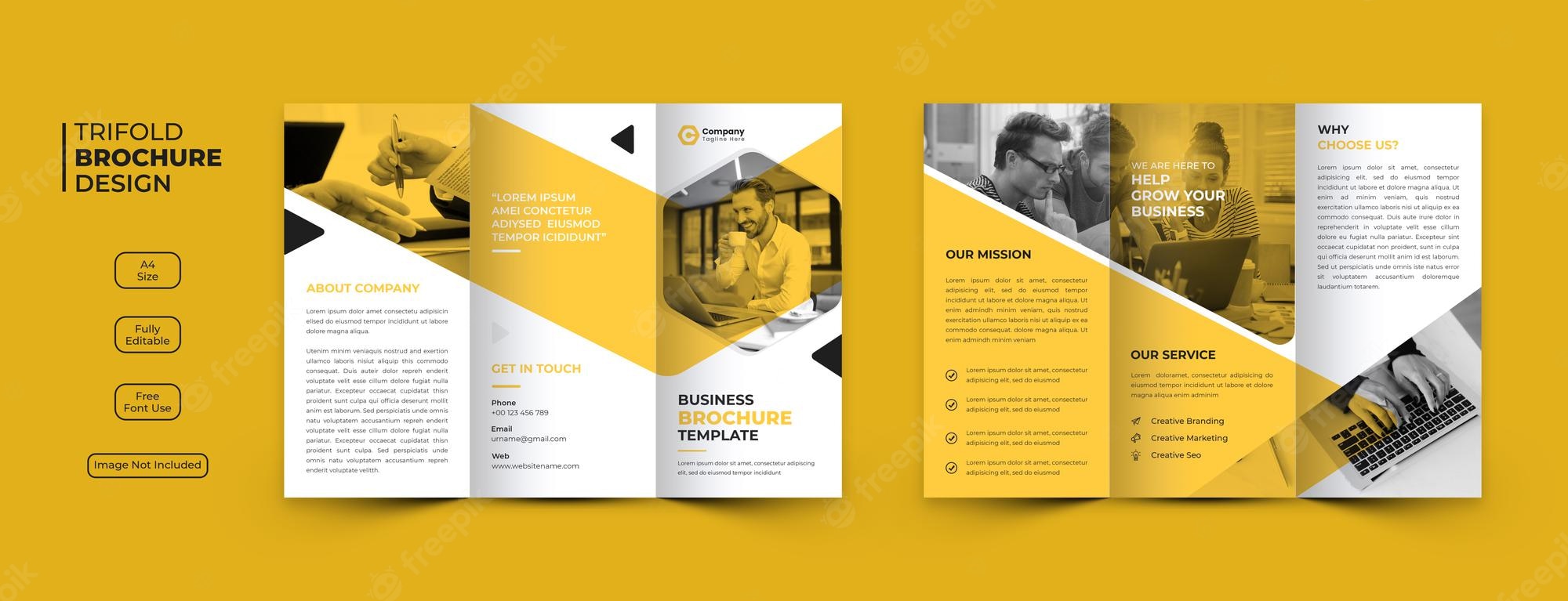 Detail Brochure Template Psd Tri Fold Nomer 3