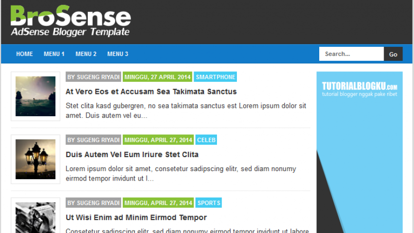 Detail Brosense Responsive Blogger Template Nomer 26