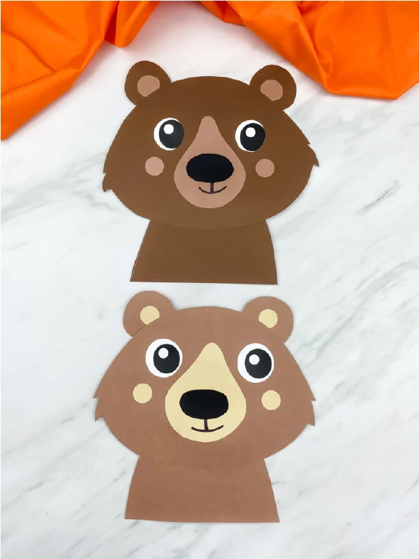 Detail Brown Bear Face Template Nomer 34