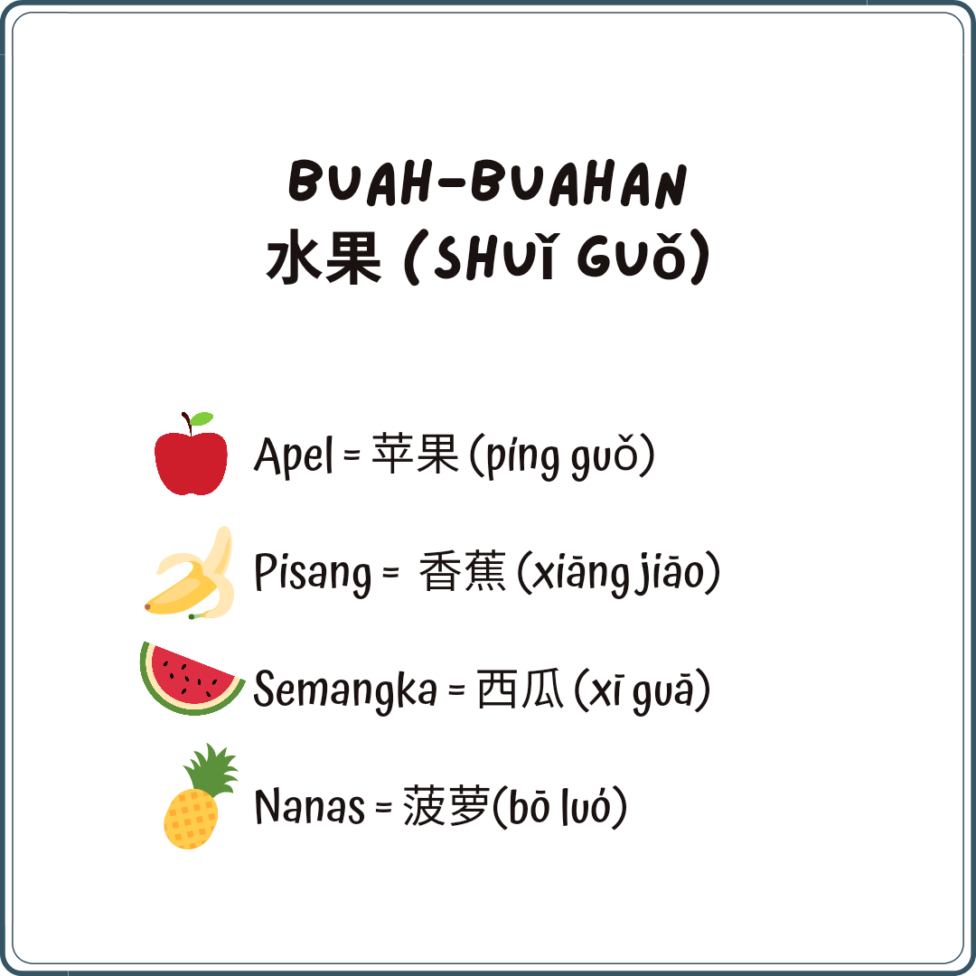 Detail Buah Buahan Dalam Bahasa Mandarin Nomer 7