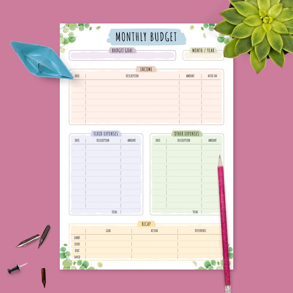 Detail Budget Planner Template Nomer 17