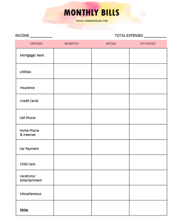 Detail Budget Planner Template Nomer 8