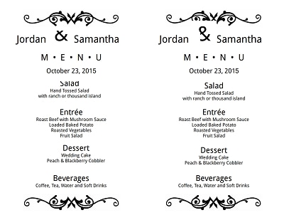 Detail Buffet Menu Template Free Nomer 12