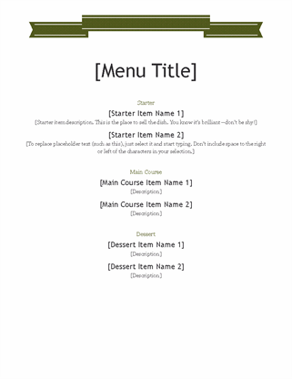Detail Buffet Menu Template Free Nomer 19