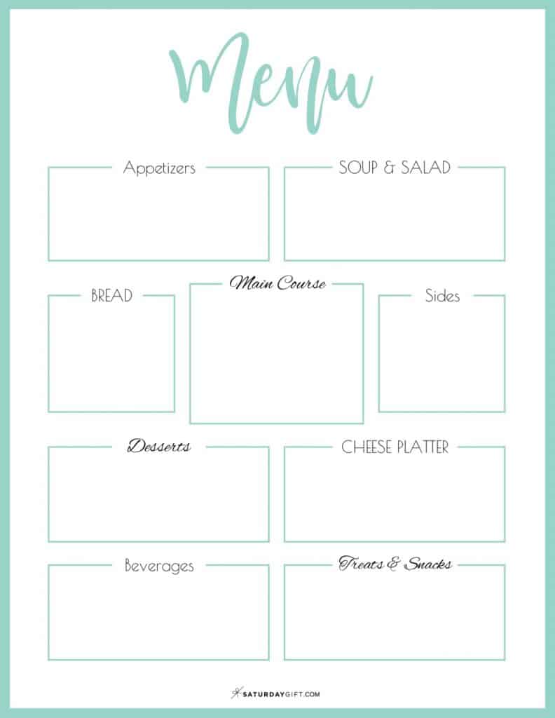 Detail Buffet Menu Template Free Nomer 29