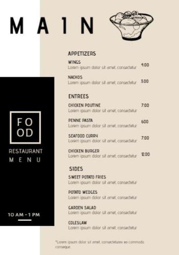 Detail Buffet Menu Template Free Nomer 30