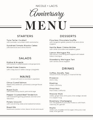 Detail Buffet Menu Template Free Nomer 39