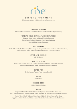 Detail Buffet Menu Template Free Nomer 41