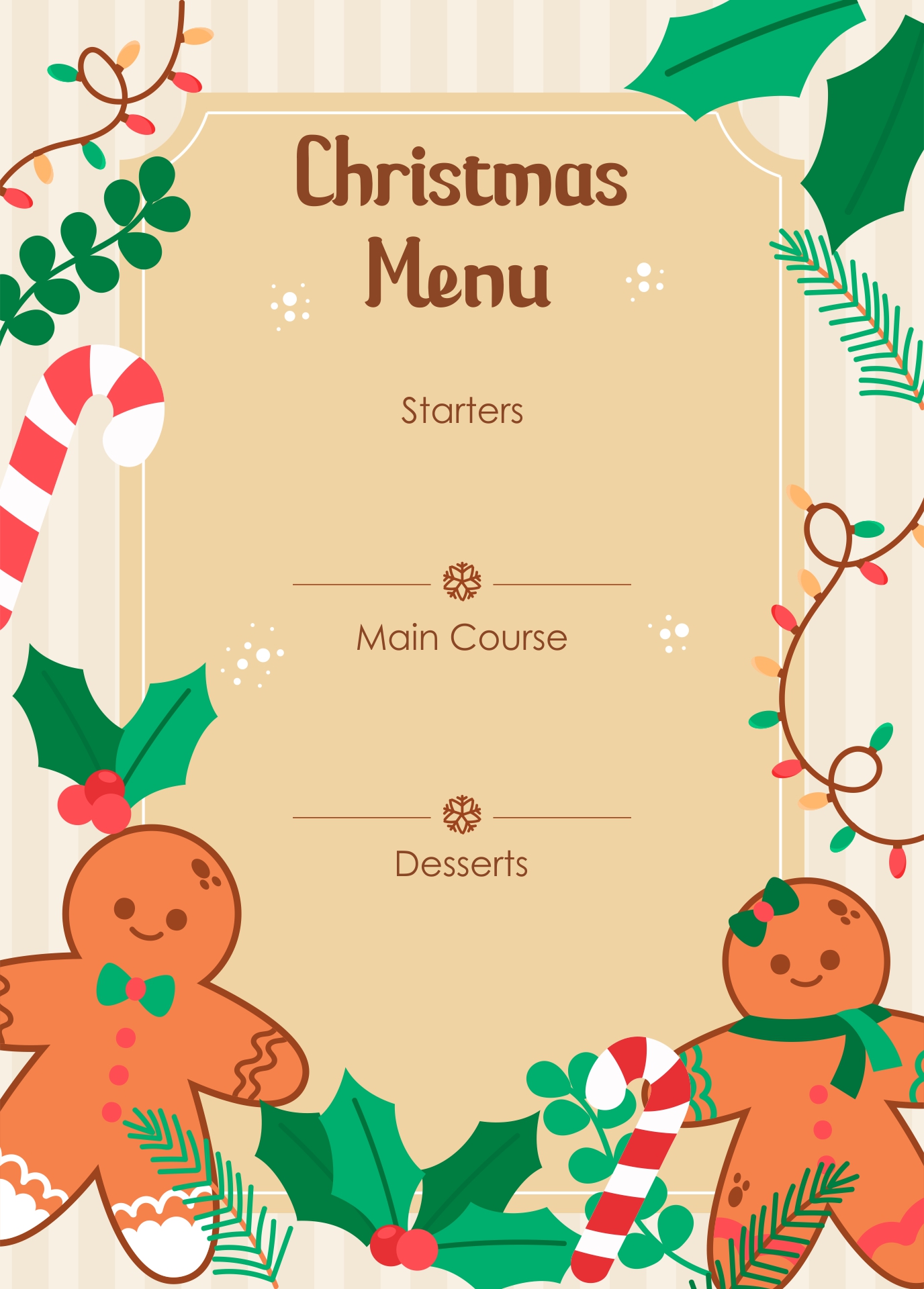 Detail Buffet Menu Template Free Nomer 42