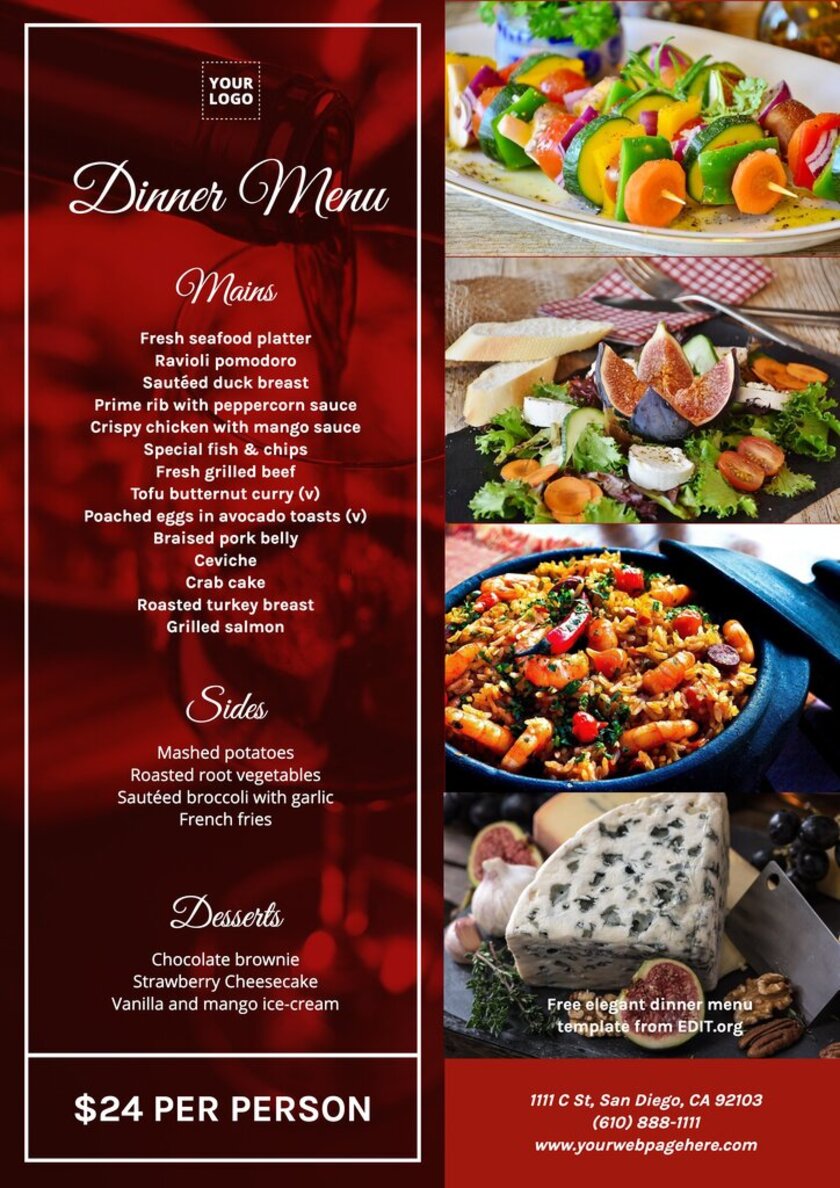 Detail Buffet Menu Template Free Nomer 9