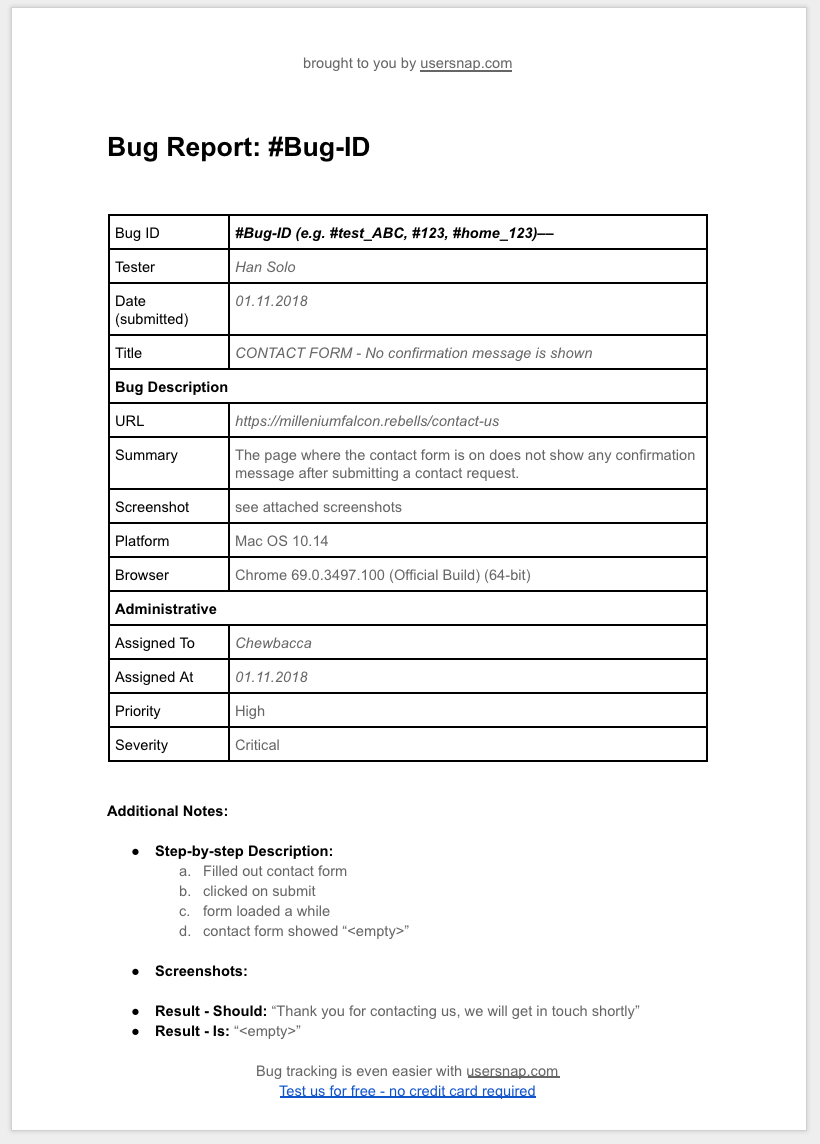 Detail Building Defect Report Template Nomer 22