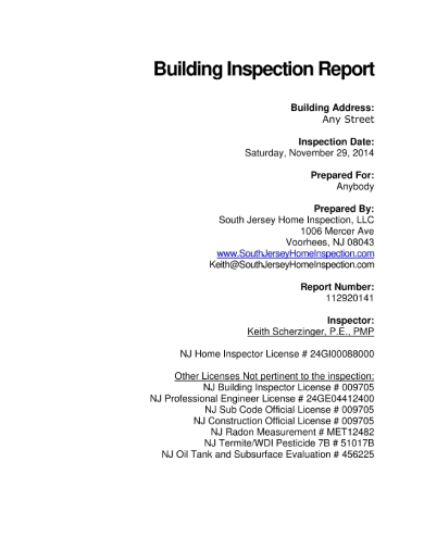 Detail Building Defect Report Template Nomer 33